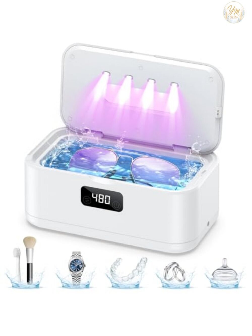 Ultrasonic Jewelry Cleaner 50Khz Digital Timer Stainless Steel Tank for